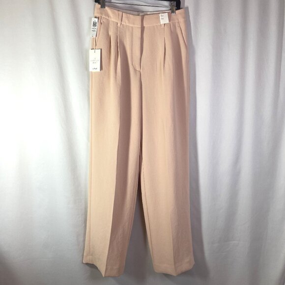 Aritzia Pants - Aritzia The Effortless Pant Size 8 Coral Blush High Rise Wide Leg Crepe Fabric